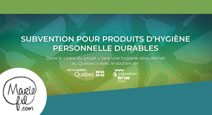 Subvention hygiène féminine durable - Ville de  Québec
