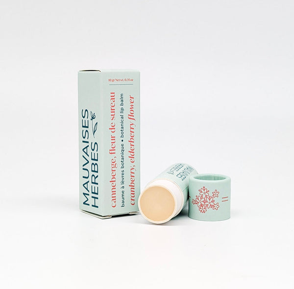 Baume à lèvres botanique à la canneberge et fleur de sureau