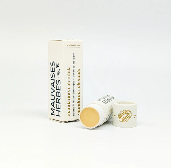 Baume à lèvres naturel au calendula et à la mandarine - Soin hydratant pour lèvres sèches