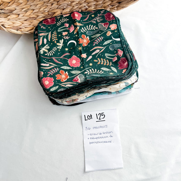 Lot 125 - Défauts - 36 mouchoirs