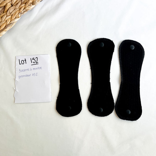 Lot 152 - Défaut - 3 inserts légers à maillot de bain menstruel XSS