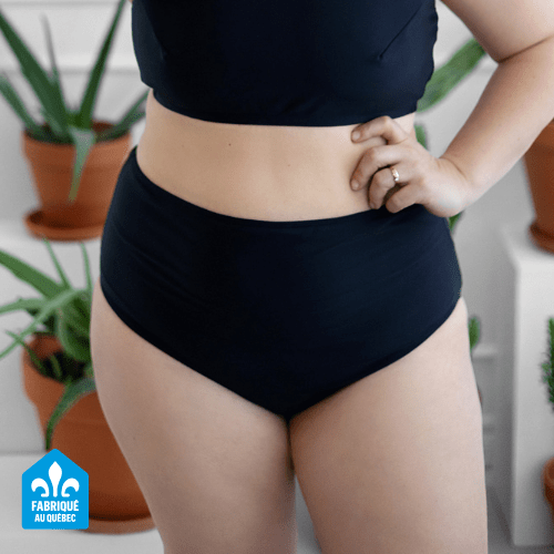 Bas de maillot de bain menstruel - Taille haute + - Marie fil