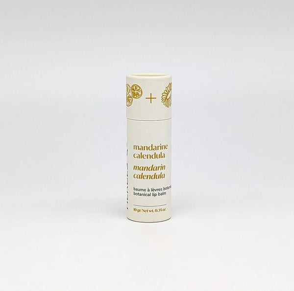 Baume à lèvres naturel au calendula et à la mandarine - Soin hydratant pour lèvres sèches - Marie fil