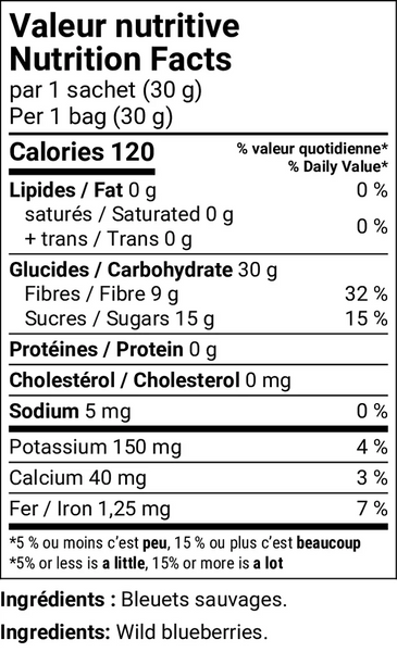Bleuets sauvages du Québec lyophilisé - Marie fil