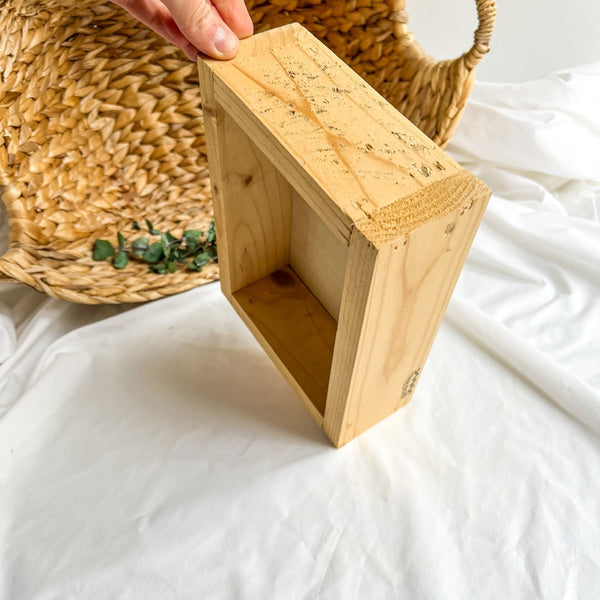 Boîte en bois pour lingettes lavables - Marie fil