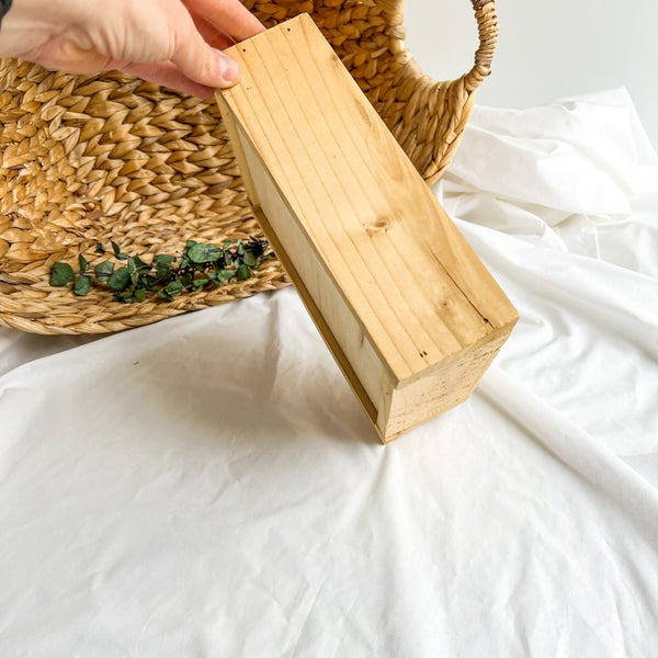 Boîte en bois pour lingettes lavables - Marie fil