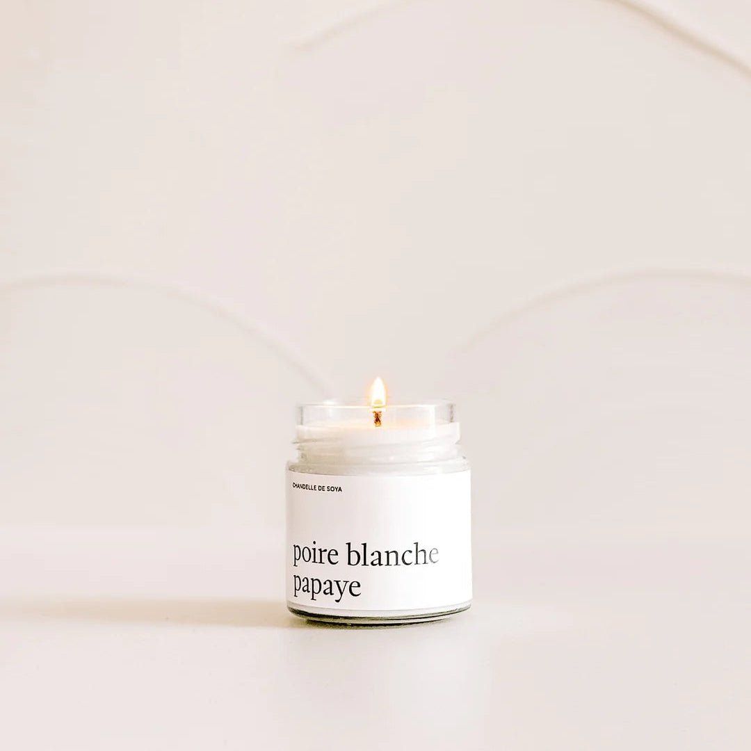 Bougie de soya - Poire Blanche et Papaye - Marie fil