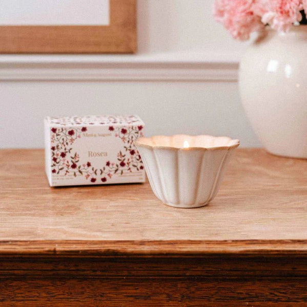 Bougie réutilisable fleur - Rosea - Marie fil