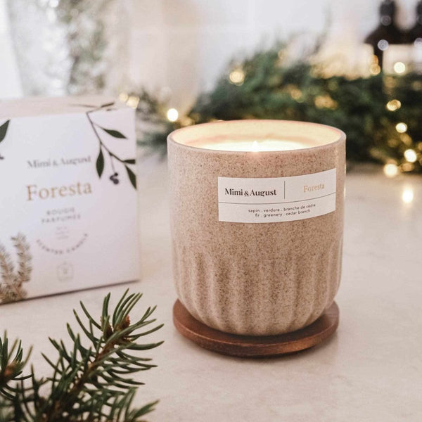 Bougie réutilisable - Foresta Sapin Verdure Cèdre - Marie fil