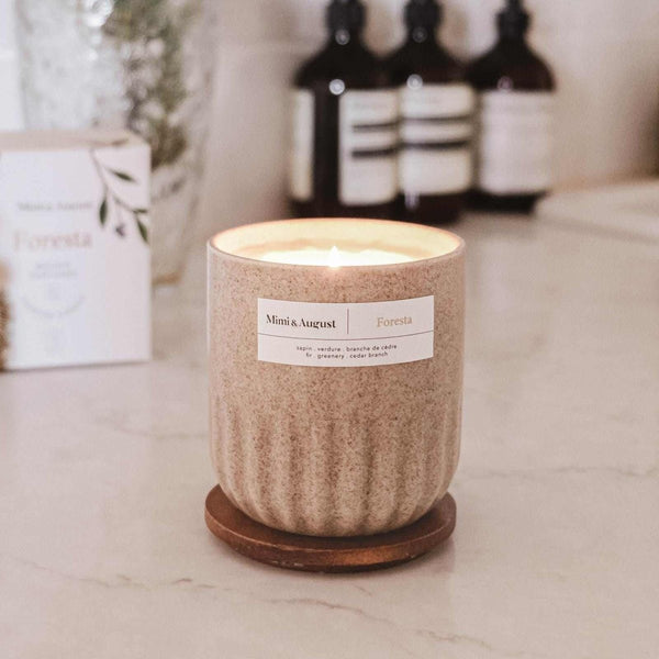 Bougie réutilisable - Foresta Sapin Verdure Cèdre - Marie fil