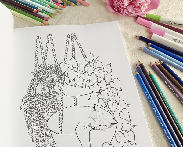 cahier à colorier botanique - Marie fil