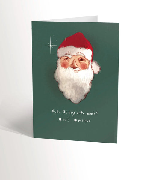 Carte de Noël Père Noël vintage - Valérie Boivin Illustrations - Marie fil