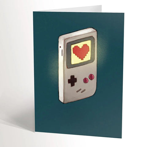 Carte de souhait game boy - Valérie Boivin Illustrations - Marie fil