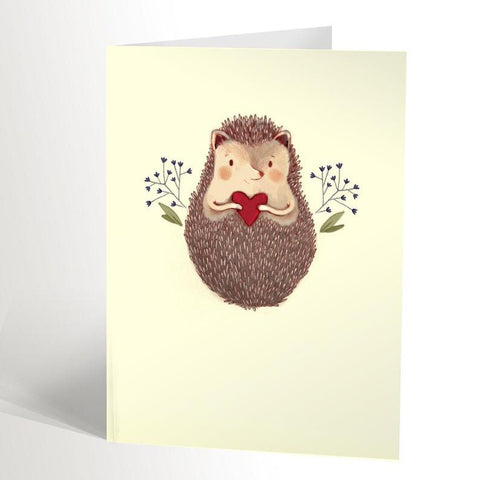 Carte de souhait hérisson - Valérie Boivin Illustrations - Marie fil
