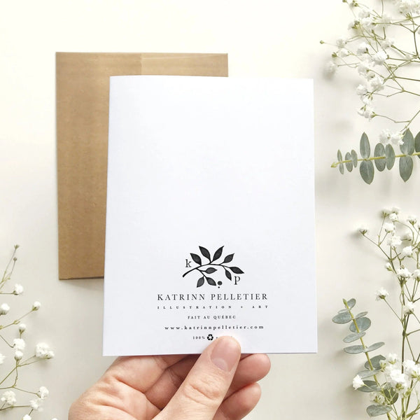 Carte de souhait - Motif bas de Noël par Katrinn Pelletier Illustration - Marie fil