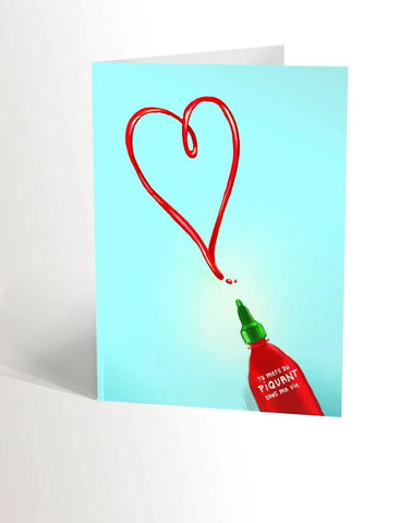 Carte de souhait sriracha - Valérie Boivin Illustrations - Marie fil