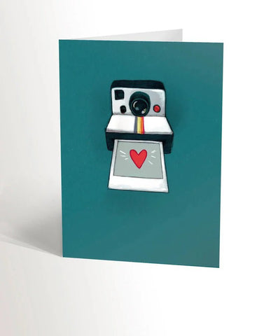 Carte de souhait vintage polaroid - Valérie Boivin Illustrations - Marie fil