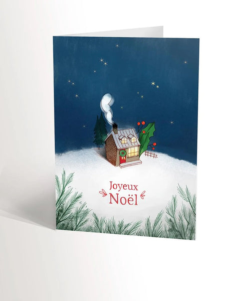 Carte de souhaits joyeux Noel - Valérie Boivin Illustrations - Marie fil