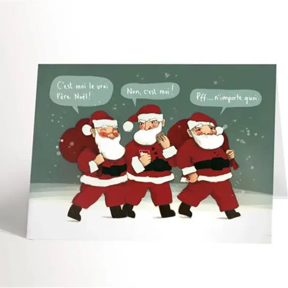 Carte de souhaits Le vrai pere Noel - Valérie Boivin Illustrations - Marie fil