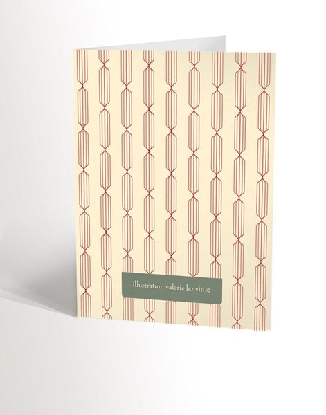 Carte de souhaits Père Noël jouant aux échecs avec un renne - Valérie Boivin Illustrations - Marie fil