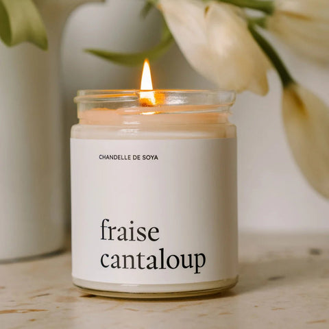 Chandelle de soya - Fraise cantaloup - Marie fil
