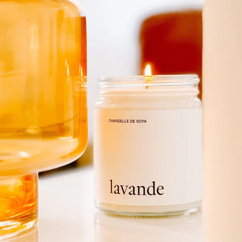 Chandelle de soya Lavande - Marie fil