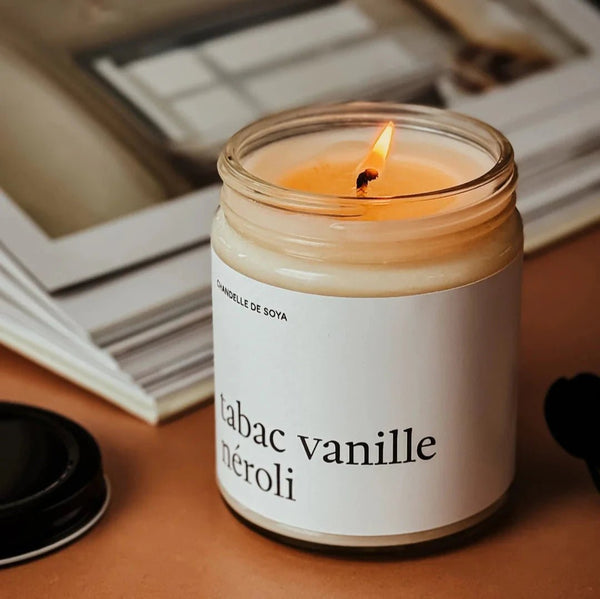 Chandelle de soya - Tabac Vanille Neroli - Marie fil