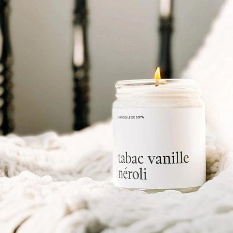 Chandelle de soya - Tabac Vanille Neroli - Marie fil