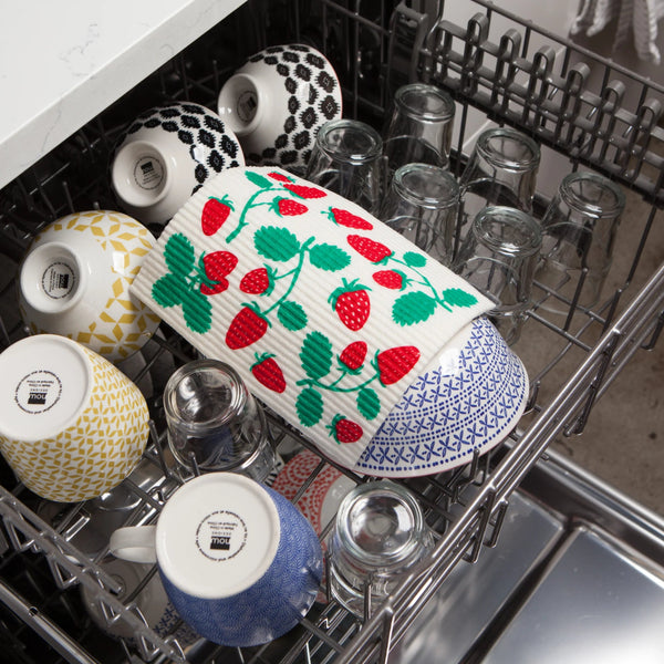 Chiffon suédois fraises - Marie fil