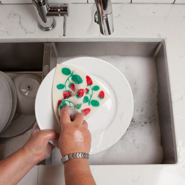 Chiffon suédois fraises - Marie fil