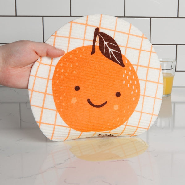 Chiffon suédois rond orange - Marie fil