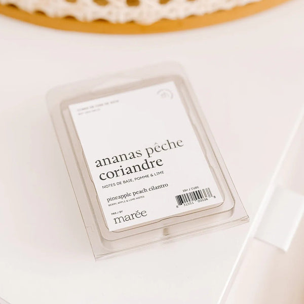 Cube cire de soya pour diffuseurs - Ananas pêche coriandre - Marie fil