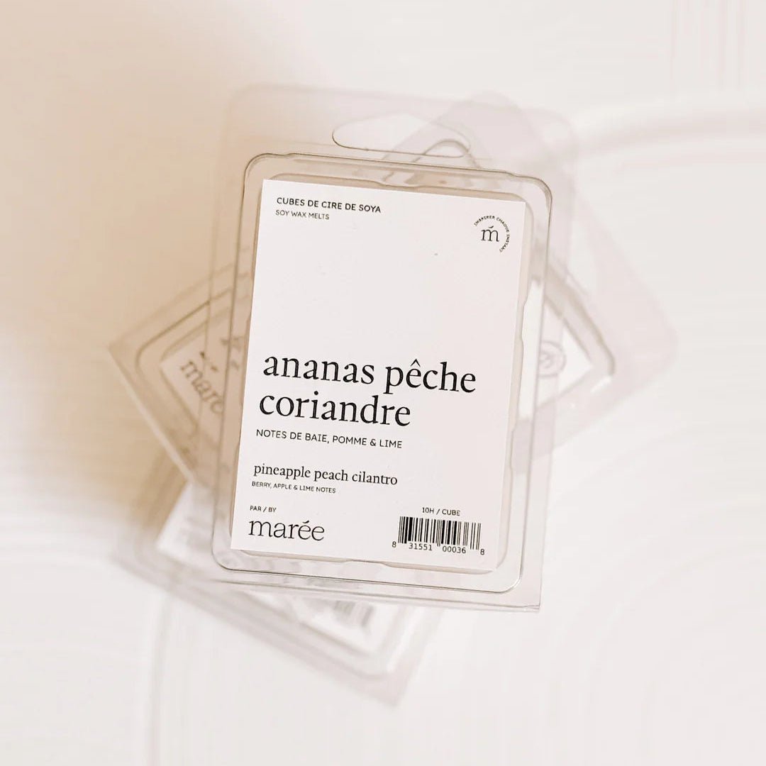 Cube cire de soya pour diffuseurs - Ananas pêche coriandre - Marie fil