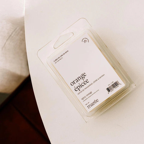 Cube cire de soya pour diffuseurs - Orange épicée - Marie fil