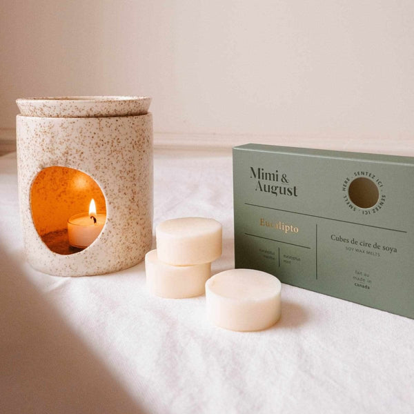 Cube de cire de soya - Eucalipto Eucalyptus Menthe - Marie fil