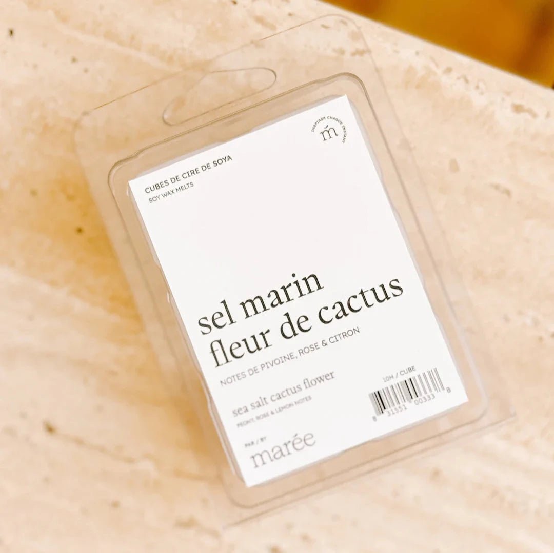 Cube de cire de soya pour diffuseur - Sel Marin Fleur de Cactus - Marie fil