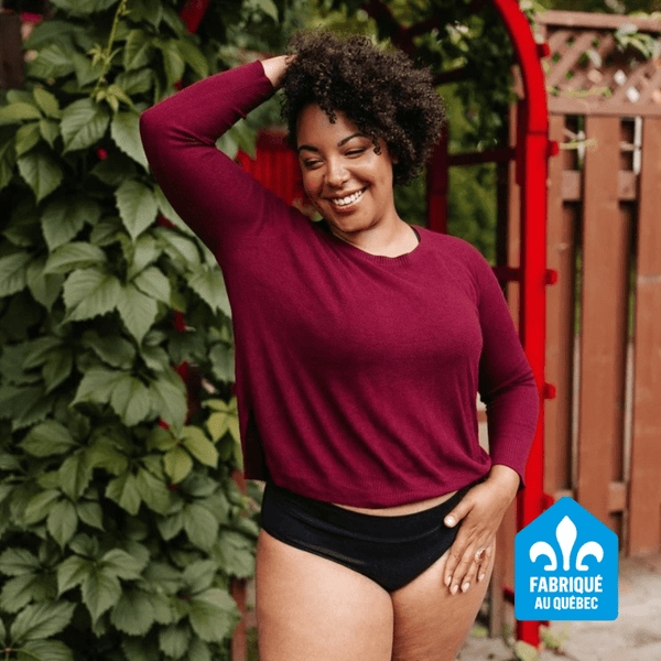 Culotte Menstruelle Classique Haute Noire - Marie fil