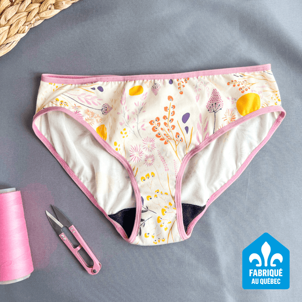 Culotte Menstruelle Fleurs du matin - Marie fil