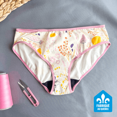 Culotte Menstruelle Fleurs du matin - Marie fil