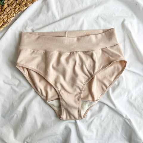 Culotte Menstruelle Haute Almond Peach - Marie fil