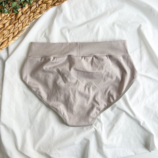 Culotte Menstruelle Haute gris high - rise - Marie fil