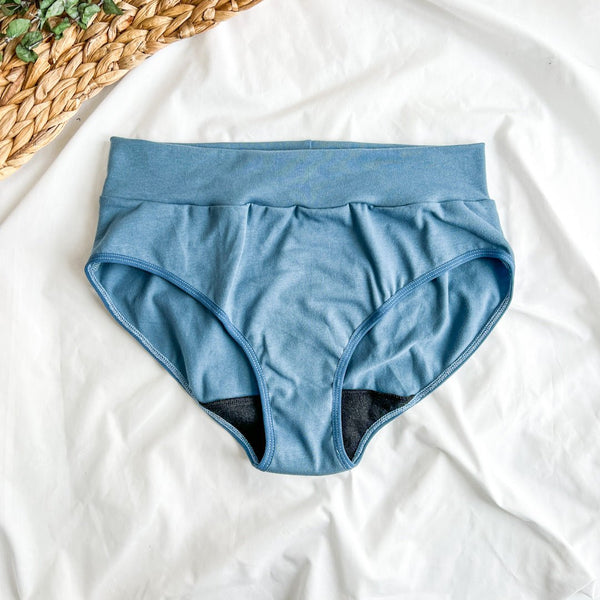 Culotte Menstruelle Haute Provincial blue - Marie fil