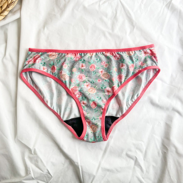 Culotte Menstruelle Roses - Marie fil