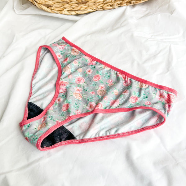 Culotte Menstruelle Roses - Marie fil