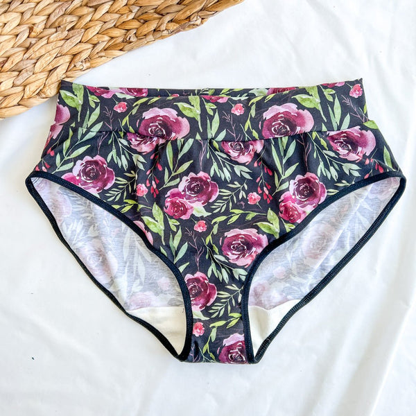 Culotte menstruelle Taille haute - Absorbant noir - LA CULOTTE PERSONNALISÉE - Marie fil