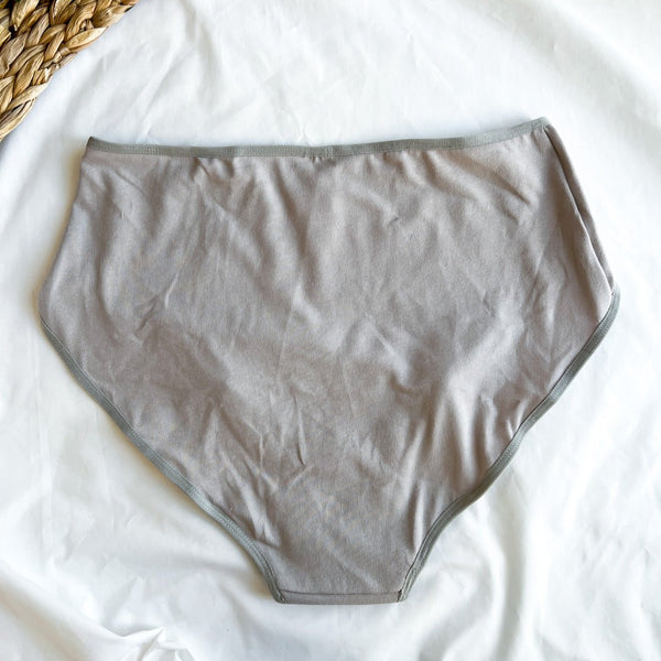 Culotte Menstruelle Taille Haute + Gris high - rise - Marie fil