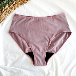 Culotte Menstruelle Taille Haute + Keepsake Lilas - Marie fil