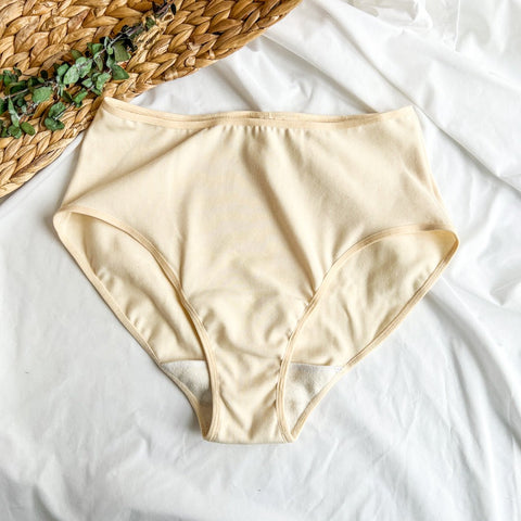 Culotte Menstruelle Taille Haute + Naturelle - Marie fil