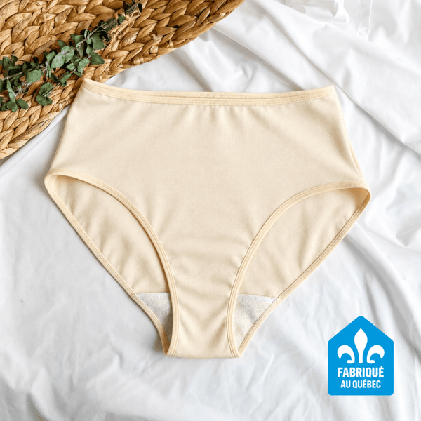 Culotte Menstruelle Taille Haute + Naturelle - Marie fil