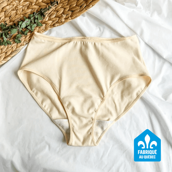 Culotte Menstruelle Taille Haute + Naturelle - Marie fil